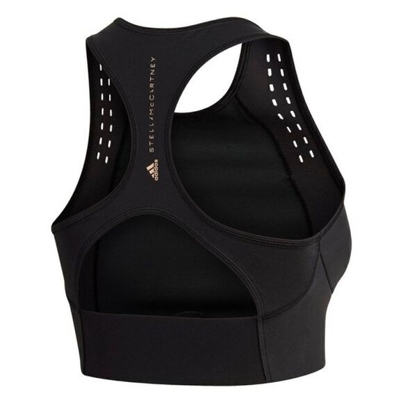 Adidas X Stella McCartney Designer Sports Bra Light Support Black White Mesh New - Picture 11 of 12